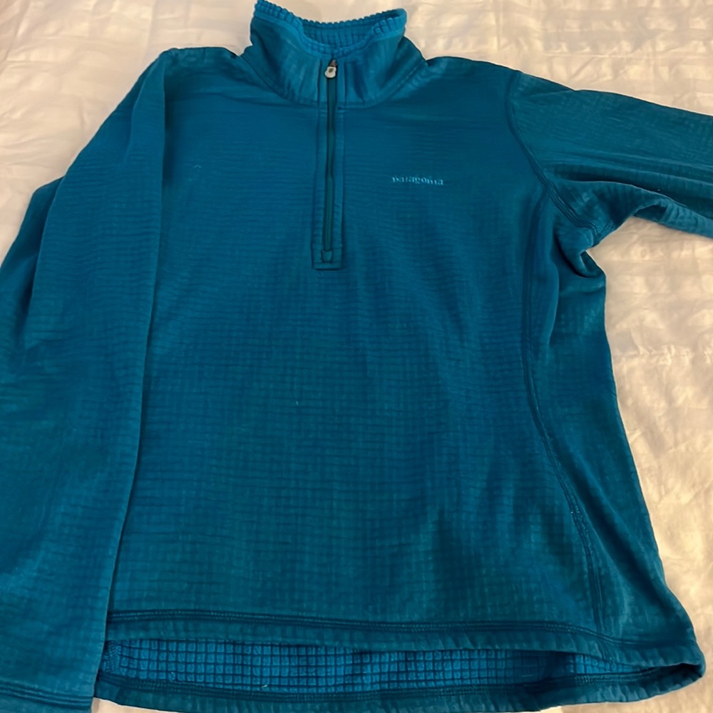 PATAGONIA R1 Waffle Fleece Pullover - turquoise.